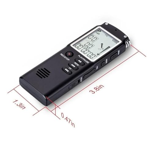 Image of DDLC Digital Mini Voice Recorders -Small Hidden Spy Super Long Storage Capacity 8GB | Date & Time Stamp | Easy to Use | Crystal Clear Sound Digital Recording Mp3 Player (LCD 8GB Voice Recorder)