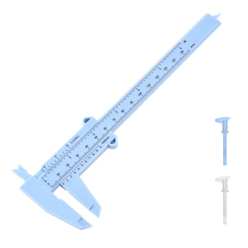 Calibrador Vernier Mini 0-150mm Plástico Métrico e Imperial miniatura 1