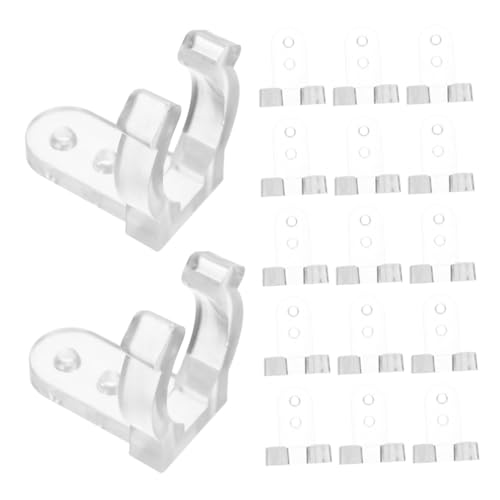 Unomor 50Pcs Outdoor Light Clips for Easy Installation of LED Strip Lights Neon Rope Lights Christmas Lights Clips with Screws for Versatile Use Homes Commercial