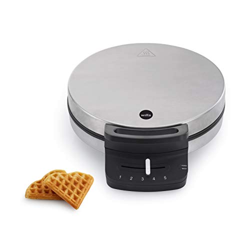 Wilfa TRADITION Single S Waffeleisen – Waffle Maker mit 17 cm Durchmesser, 750 Watt und Signalleuchte, silber – Bild 5
