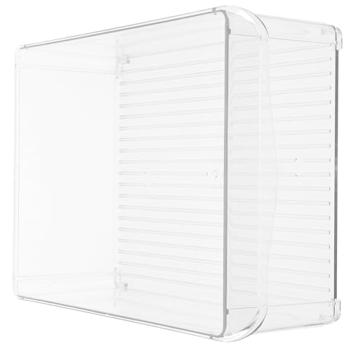 VICASKY Stapelbare Transparente Frischhaltedose mit Deckel Bruchfest und Geruchlos Rechteckige Aufbewahrungsbox für Kühlschrank und Gefrierfach Praktischer Organizer für