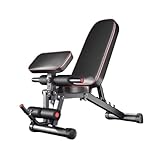 Hantelbank-Trainingsstuhl, Klappbare Hantelbank Mit PU-Leder-Sitzkissen, Verstellbarer Rückenlehnenwinkel, 400 Kg Tragfähigkeit For Ganzkörper-Fitnessübungen