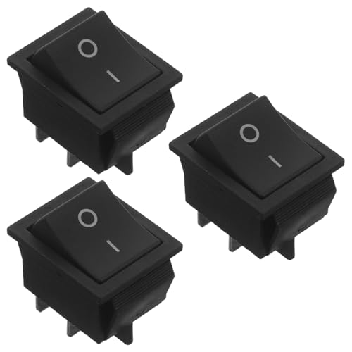 Healeved 3 Interruptores de Plástico para Máquina Comercial de Palomitas de Maíz, Repuesto Eléctrico 3,5x3,2x2,5 Cm para Electrodomésticos de Cocina, Accesorios para Control de Palomitas