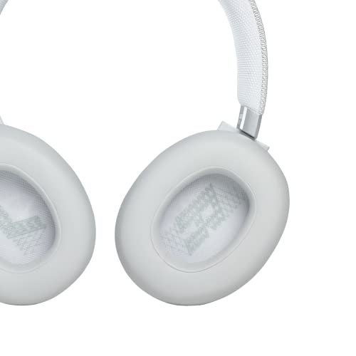 Image of JBL Live 660NC, Smart Adaptive Noise Cancelling Headphones with Mic, Over Ear Headphone, up to 50 Hours Playtime with Quick Charge, Signature Sound, Auto Play & Pause, Dual Pairing & AUX (White)