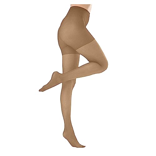 Image of Women's Ladies Plus Size Queen Mild Compression Microfiber Pantyhose /Tights Stockings Suntan 3X