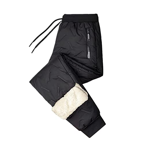 Qepakui Fleece-Jogginghose für Herren - wasserdichte Damen-Jogginghose mit Fleecefutter - Plüsch-Thermohose für Männer und Frauen Cover
