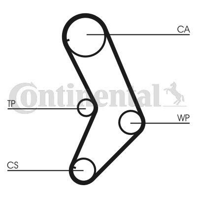 Courroie crantée Contitech CT999 Continental pour la distribution - 2