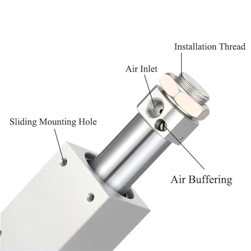Cylindre pneumatique 20mm alésage sans tige pour espace restreint - 6