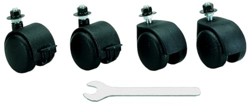 Quik Lok - Set Di Ruote ZM99 Per Supporti Tastiera; Ruote Robuste E Scorrevoli; Bloccaggio Sicuro; Montaggio Semplice; Ideale Per Spostare Supporti Con Facilità