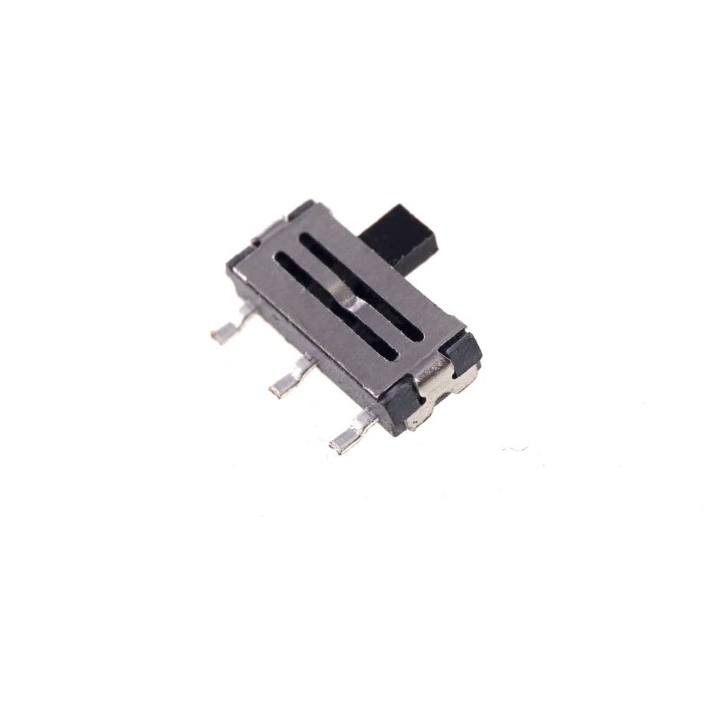10Pcs Miniature Slide Switch 3 Pin 1P2T SPDT ON-ON Right Angle SMT Suace Mount Solder PCB Board Guide Knob 1.50 Mm