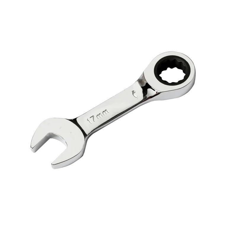 Juego de Llaves Fijas,Llaves Fijas 1 llave de mango corto de 72 dientes CRV, llave combinada reversible de apertura rápida, herramientas de reparación de automóviles de 8 a 19 mm(5Pcs 10-19mm)