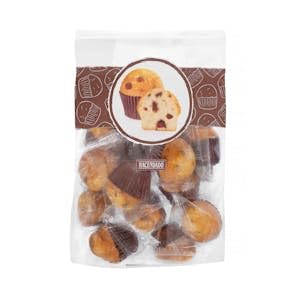 Mini magdalenas con pepitas de chocolate con leche Hacendado Paquete 270 g Pack 2