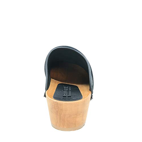 Image of Bjork Maja Wood Open Back Leather Clogs