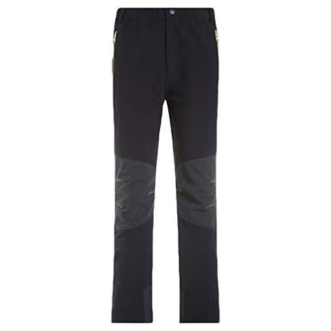 CAMLAKEE Boys Girls Softshell Walking Trousers Fleece Lined Kids Waterproof Hiking Outdoor Winter Camping Pants Black XXL: 164-170(13-14 Years) Cover
