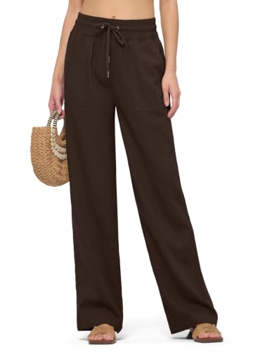 Image of Willit Women Linen Pants Wide Leg Palazzo Trousers 29 inch /31 inch / 33 inch