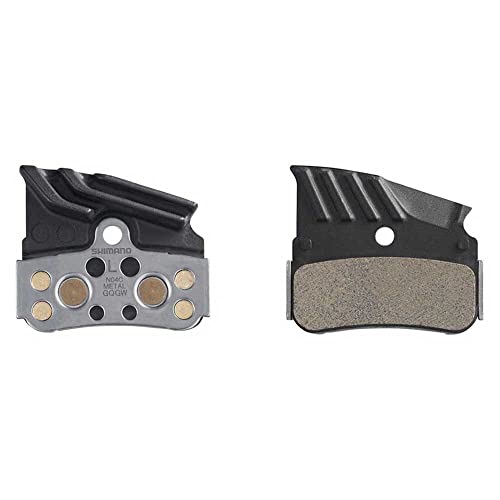Shimano N04C Disc Pads and Spring, Alloy/Stainless Back with Cooling Fins, Metal sintered, Black, One Size