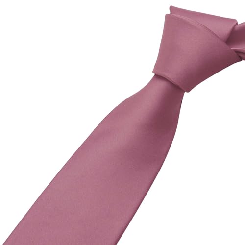 Image of KOOELLE Men's Ties Solid Pure Color Plain Neckties Formal Black Ties For Men