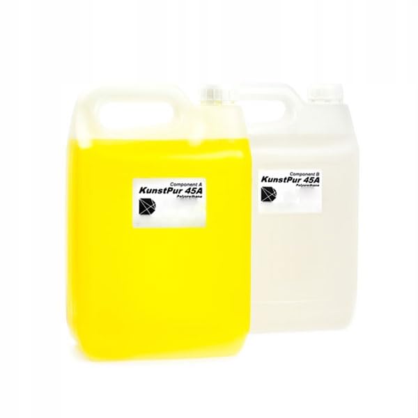 DCRA - Pura sintetica 45A, 2 kg, gomma flessibile in poliuretano 1:1, per stampi in gesso e cemento, durevole e resistente agli strappi, cattura dettagli fini.