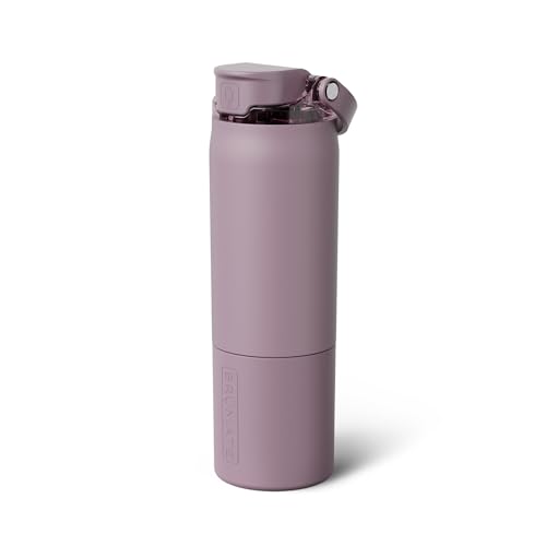 Image of BruMate Rise 25oz Water Bottle With 100% Leakproof Covered Silicone Straw | Insulated Stainless Steel Water Bottle | Cup-Holder Friendly | Fast Flow | Soft Sip Silicone Spout | BPA-Free (Lilac Dusk)