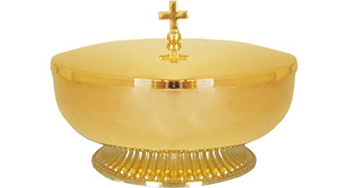 Copón Patena con Base y tapa | 12 cm.(Dorado)