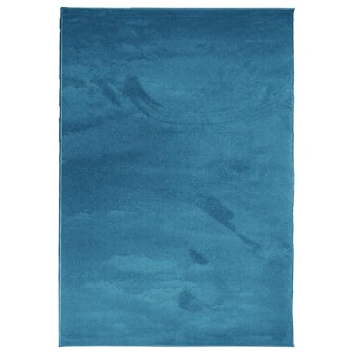 vidaXL Teppich, Wohnzimmerteppich Kurzflor Modern, Bodenteppich Flauschig Weich, Pflegeleicht Teppich für Wohnzimmer Schlafzimmer, Türkis 160x230cm