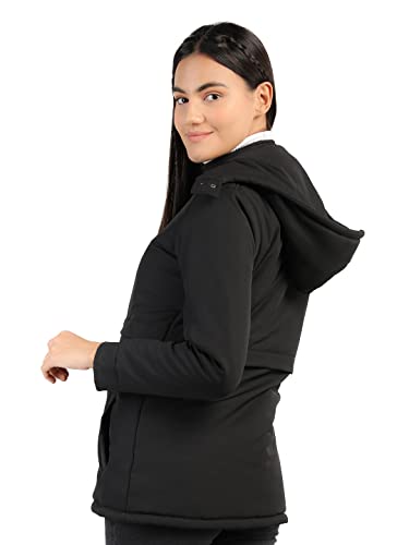 Image of CHKOKKO Women's Polyester Standard Length Winter Quilted Jacket (Black, 3XL)