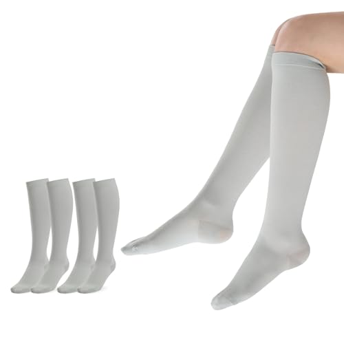 Image of 3 Pairs Women & Men's Compression Socks 15-20mmHg Support Stockings