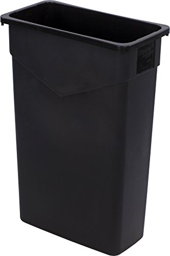 Contenedor de basura Delgado Trimline 23 galones Negro Pack 4 miniatura 6