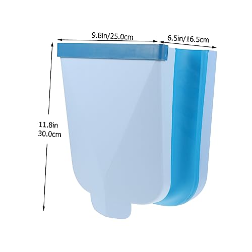 Basurero plegable rectangular azul para pared miniatura 2