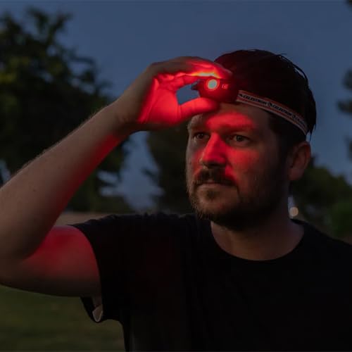 Celestron Night Vision Red LED Headlamp for Astronomy and Camping | Preserves Night Vision, Hands-Free Lighting, Up to 100-Hour Battery Life, 45° Adjustable Beam, Multiple Light Modes - image 2