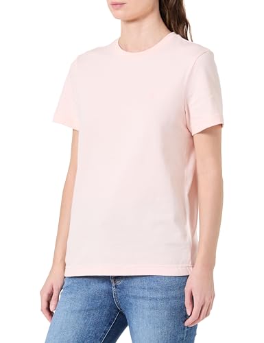 Calvin Klein Women’s Short Sleeve Round Neck Archive Jersey T-Shirt, Pink (Cloud Pink), XL