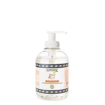 L'AMANDE - Sapone Liquido Mani e Corpo Fresco e Agrumato, Bagnoschiuma Gel Detergente Nutriente con Vitamina C, Sapone Mani e Docciaschiuma Naturale Delicato - Olio Essenziale di Arancia Amara, 300 ml