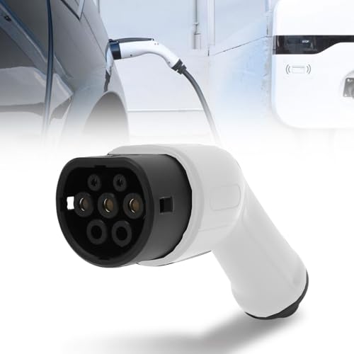 Wtyczka ładowania EV 32A AC 250V Zestaw Adaptera ładowania EV Wtyczka Typu 2 Stopień Ochrony IP54 Certyfikat CE TUV IEC dla Pojazdu Energetycznego (Biały)