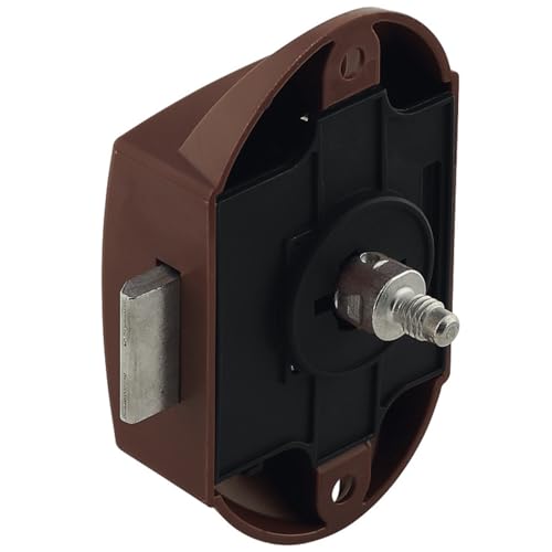 cyclingcolors Cerradura para armario mueble autocaravana cajón puerta 25mm, marrón oscuro
