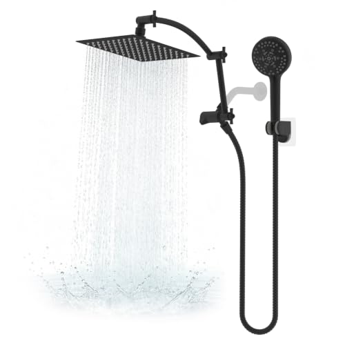 Hibbent Metal 8" High Pressure Rain Shower Head Combo, Oil-Rubbed Bronze - image 1