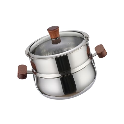 No STIAK Ollas con herramienta de vapor de acero inoxidable para hacer sopa y comidas familiares