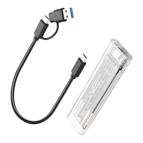 Carcasa Transparente SSD M.2 NVMe/NGFF USB-C 10Gbps miniatura 1