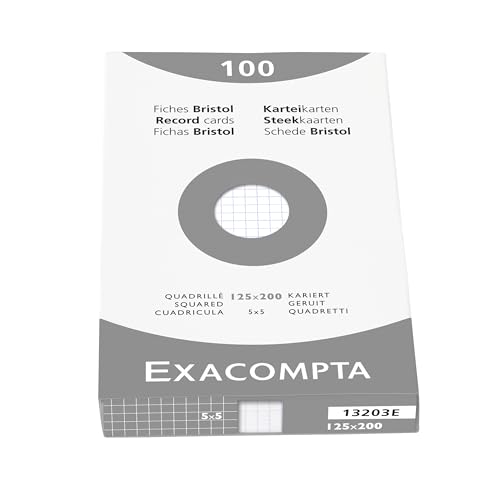 Fiches Bristol Exacompta - Lot De 100 Fiches A4 Blanches Pour Impression