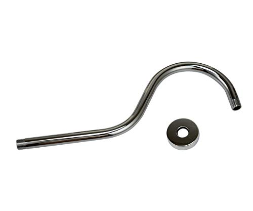 17 Inches Shower Arm Made Of Stainless Steel Water Outlet Pj1701, Long Reach Shower Head Extension Chrome Finish By Purelux #TOP1