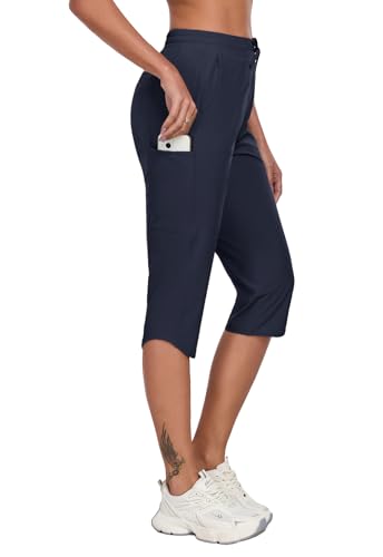 GymBrave Women's Capri Pants with 6 Pockets Quick Dry Lightweight Cargo Hiking Capris Outdoor Casual Travel3