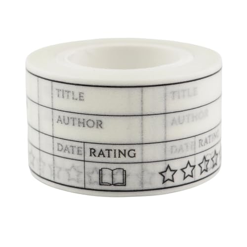 LAOMIS Japanese 5 Star Book Rating Tracker Writable Washi Tape / 25mm x 10M / 125 Stickers