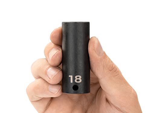 Image of TEKTON 3 /8 Inch Drive x 18 mm Deep 12-Point Impact Socket | SID13318