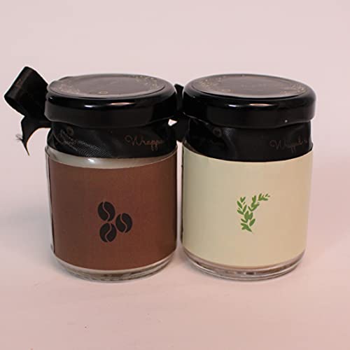 Image of Mini Scented Candles (Roasted Coffee And Peppermint Eucalyptus) Pack Of 2, Wax