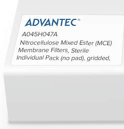 Nitrocellulose Mixed Ester (MCE) Membrane Filters, Sterile, Gridded, 0.45um, 47mm Diameter, 100/pk