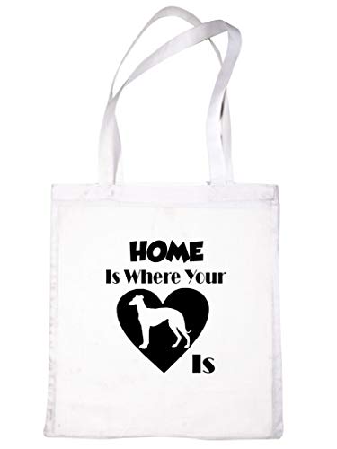 Print4U Sac fourre-tout avec inscription Home Is Where Your Greyhound Is Dog Lover - Blanc - blanc, Taille Unique