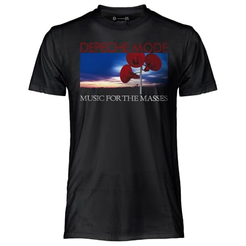 CRAZY FOR ROCK Depeche Mode Herren-T-Shirt aus Baumwolle, weiches und atmungsaktives schwarzes T-Shirt für Herren mit originellem und strapazierfähigem Druck, Unisex für Erwachsene und Jungen, Schwarz