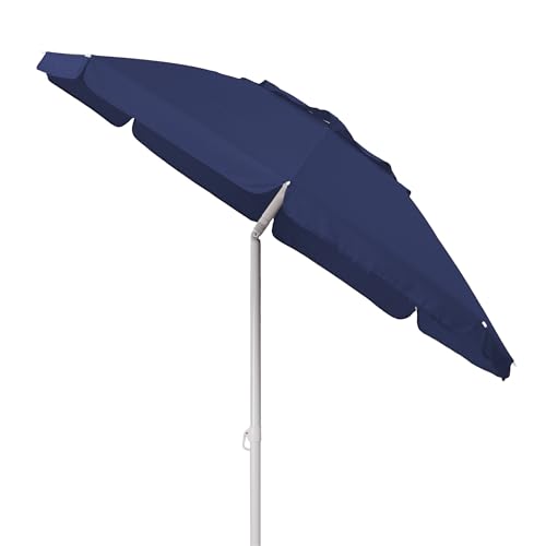 PICNIC TIME 5.5 Ft Portable Beach Umbrella, Lightweight UV Protection Sunshade with Tilt Pole & Carry Bag, Outdoor Canopy Umbrella for Beach, Sand, Pool, Patio, Camping, Travel, or Backyard Shade, (Navy Blue)