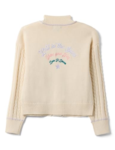 Cardigan oversize pour filles OVS Kids en coton mélangé beige