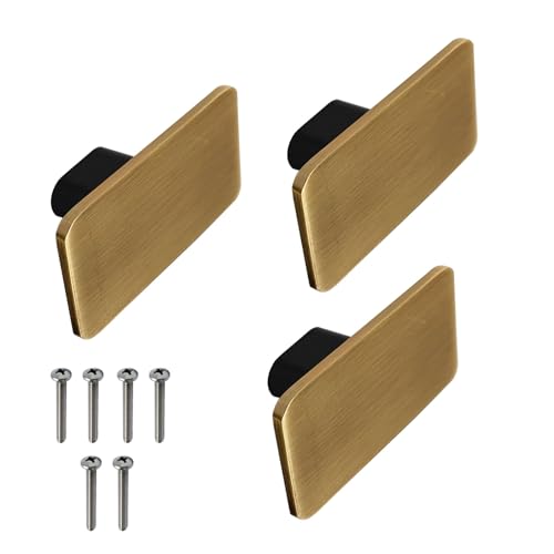 Image of VOLO Stainless Steel Drawer Knob for Cabinet Wardrobe and Cupboard Durable Knobs with Screws for Kitchen Dresser and Office Furniture | S-723 (Antique Brass, 3 Pieces)
