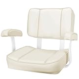 Tebaisea Premium Pontoon Boat Seating with Armrests Removable, Boat Fishing Chair Microfiber Leather Seat